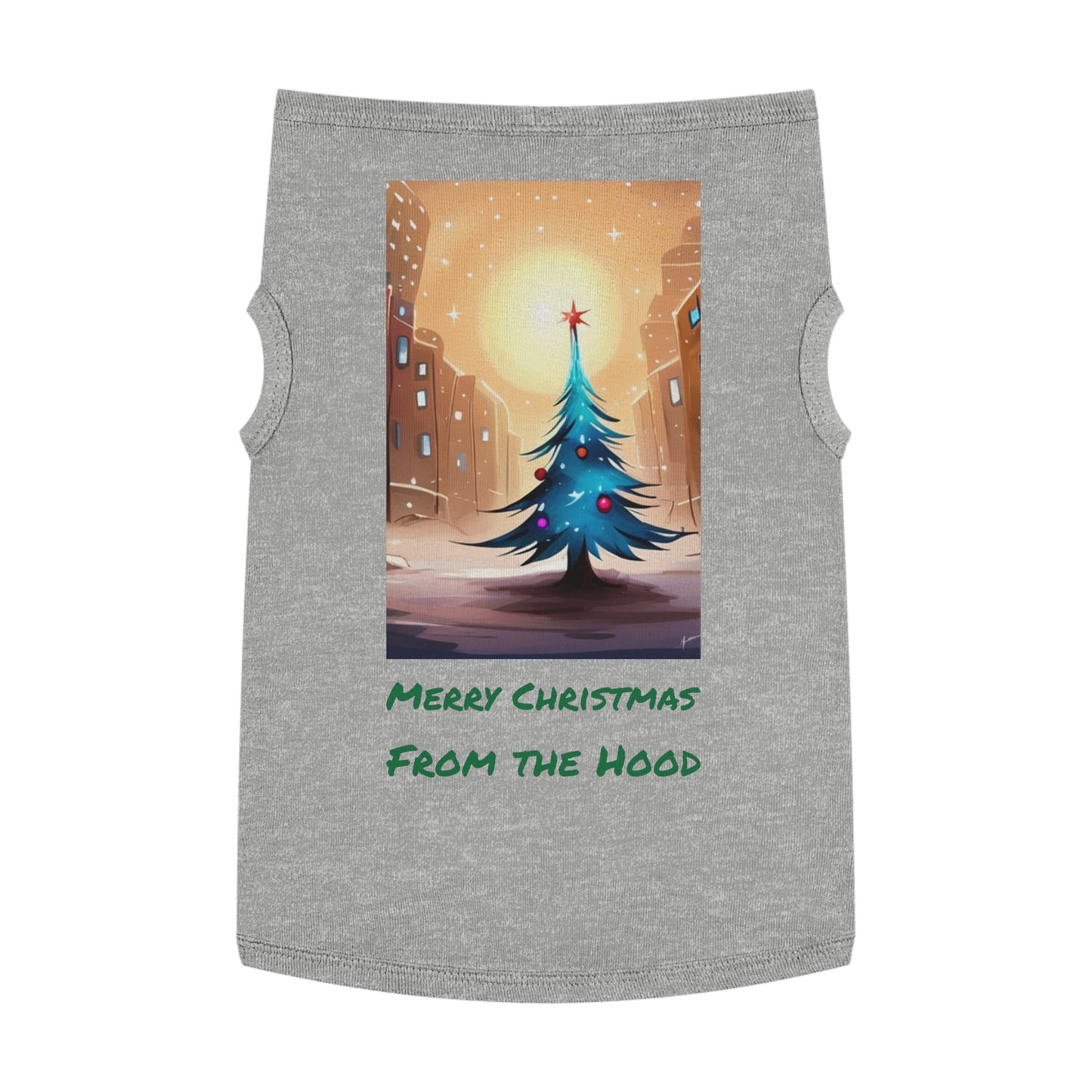 Extra Large Size Merry Christmas From the Hood Dog Shirt