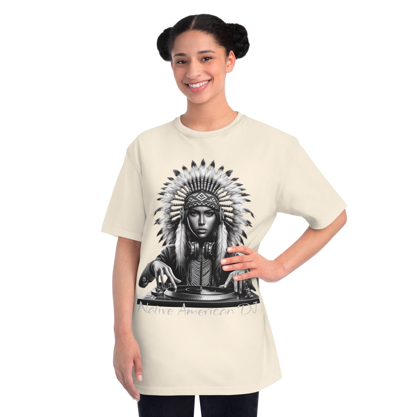 Native American Spin Doctor T-Shirt - Artistic Native Design, Music Lover's Tee
