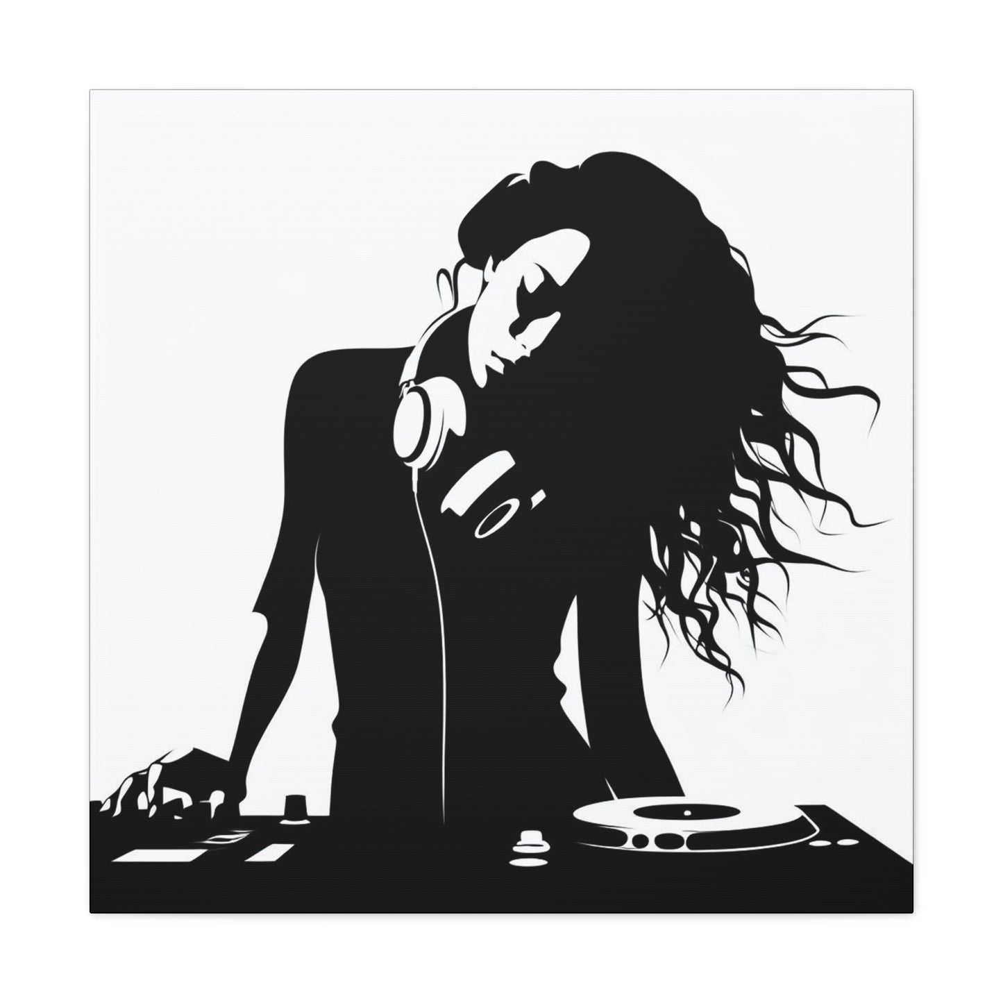 Smoov DJ Girl Canvas Wall Art