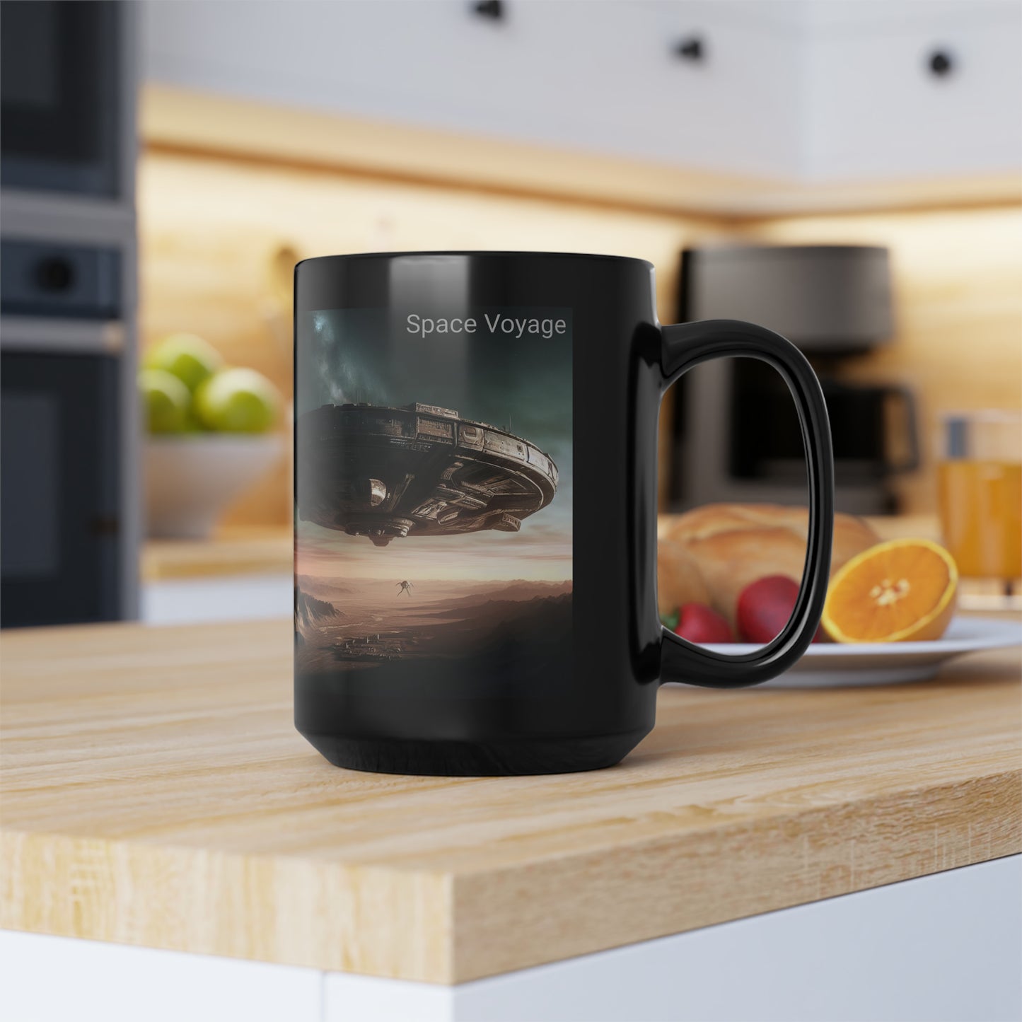 Space Voyage Coffee Mug Alien Spacecraft Outer Space Travel coffee mug