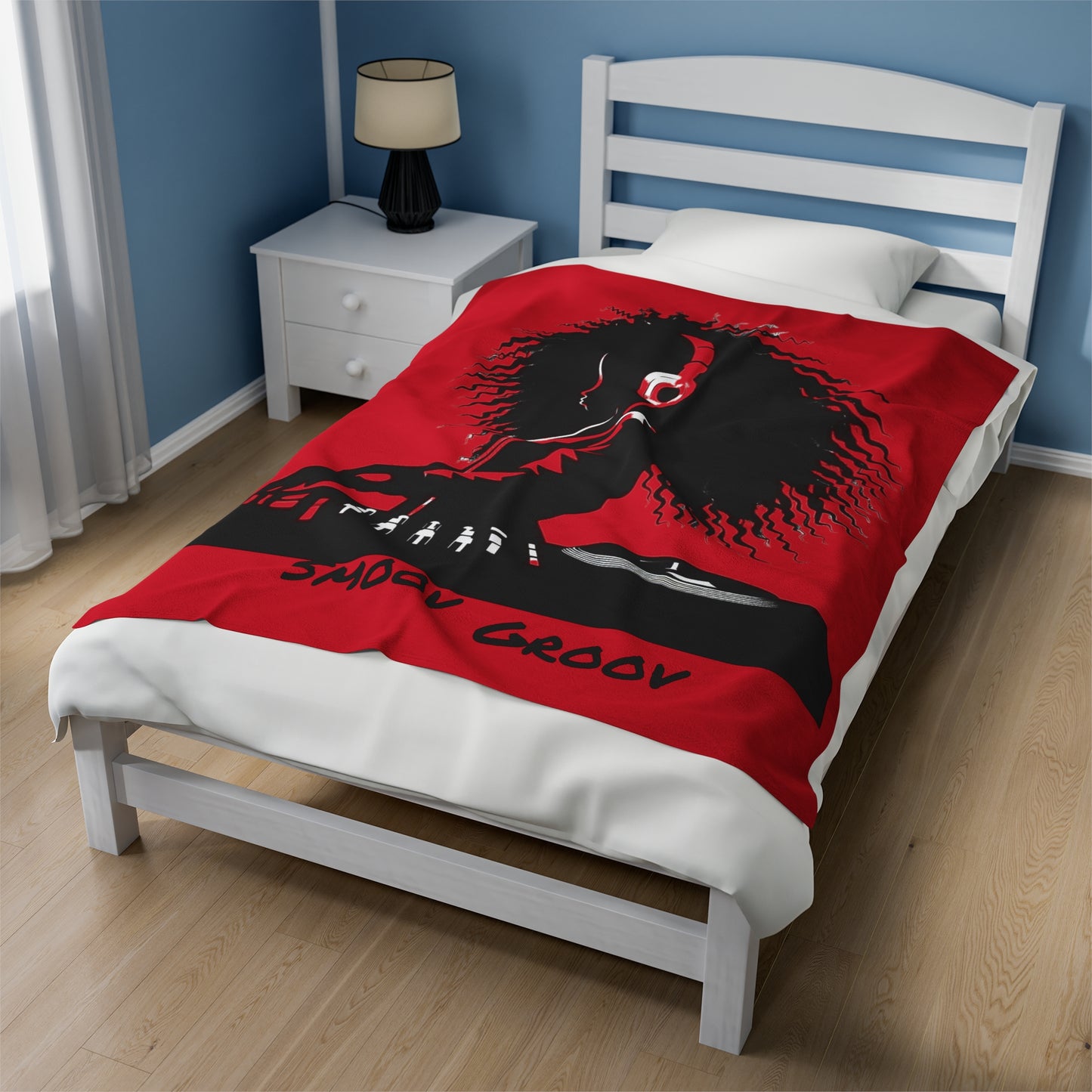 Smoov Red Velveteen Plush Blanket