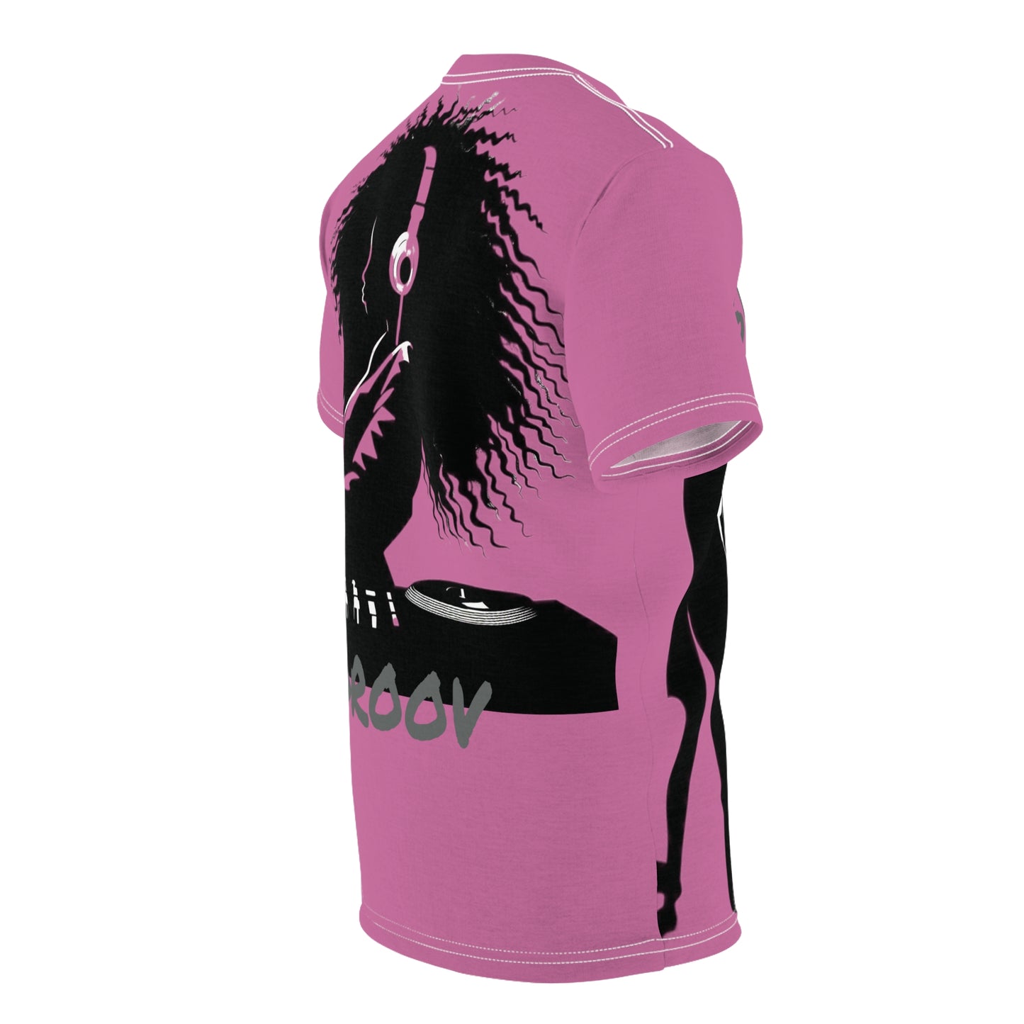 Smoov Groov in Pink - Front/Back Unisex Cut & Sew Tee (AOP)