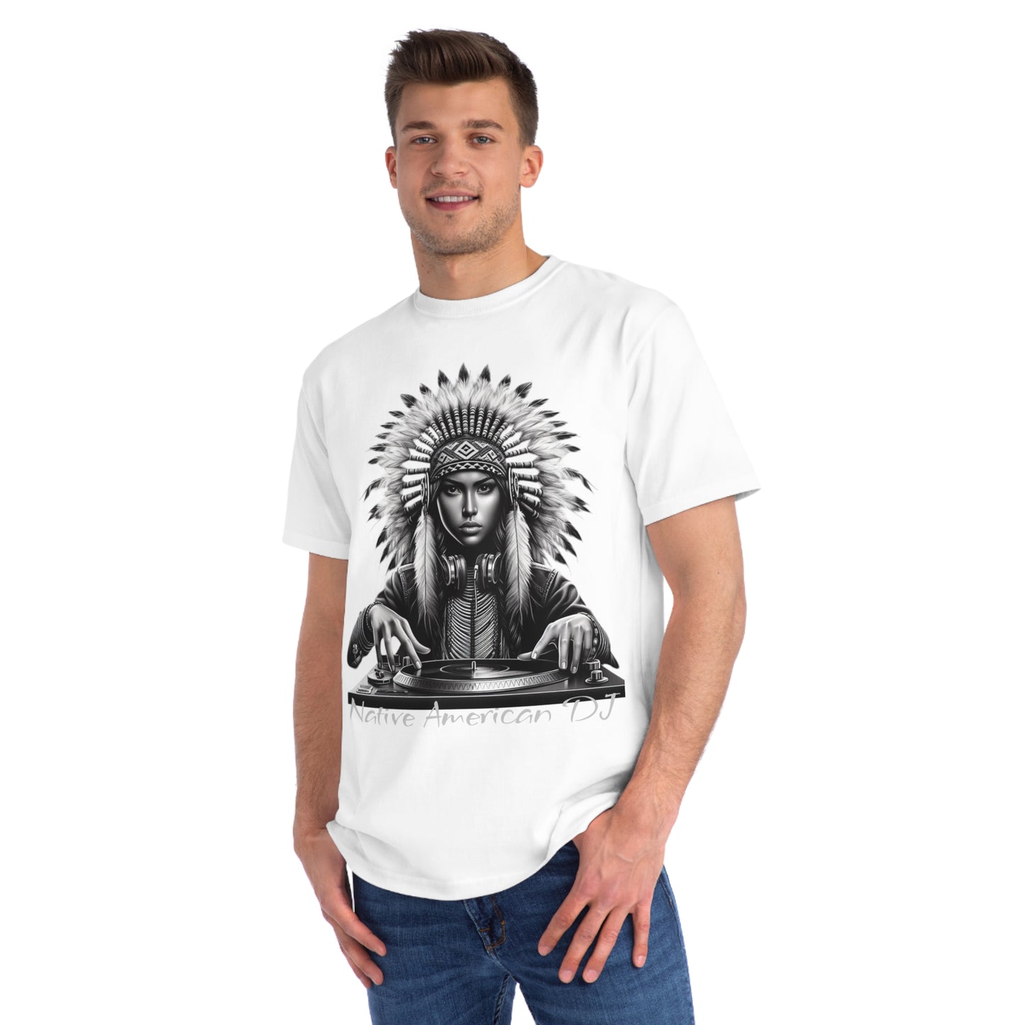 Native American Spin Doctor T-Shirt - Artistic Native Design, Music Lover's Tee