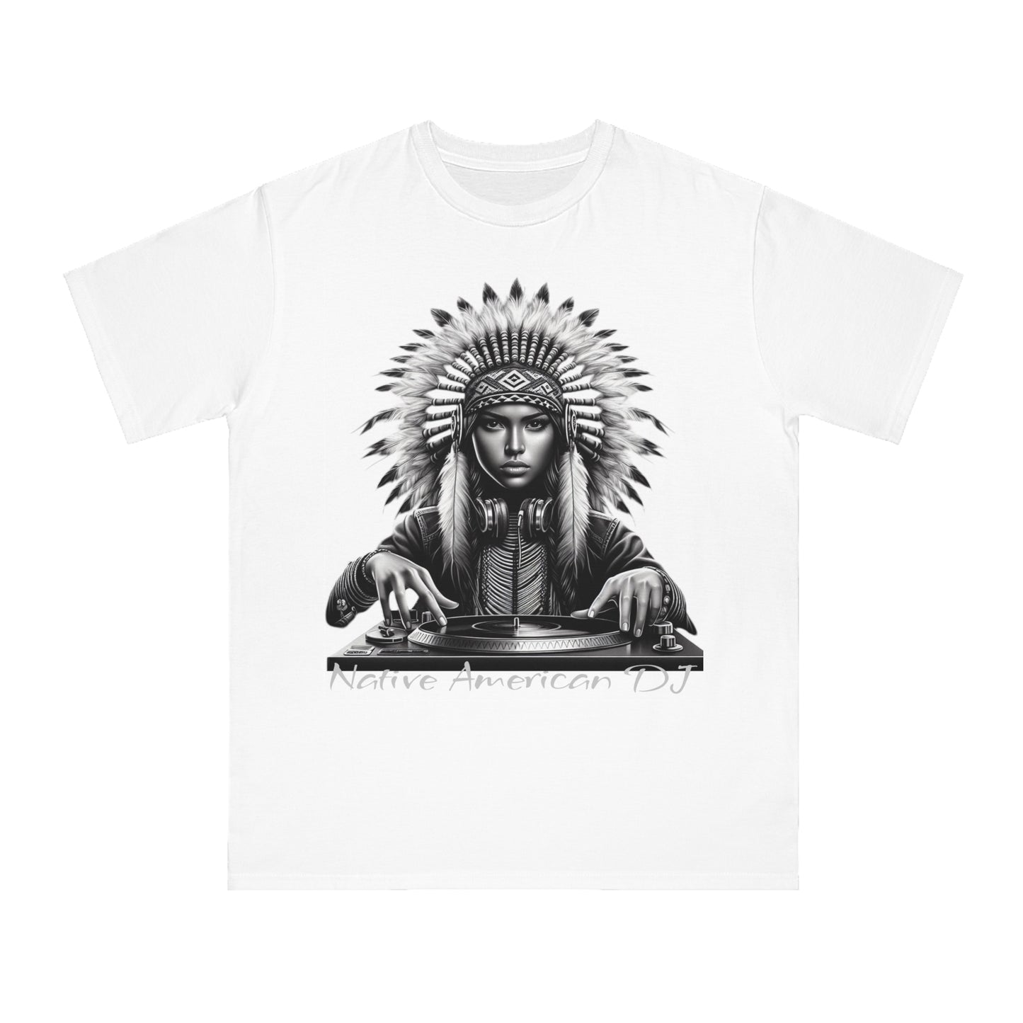 Native American Spin Doctor T-Shirt - Artistic Native Design, Music Lover's Tee