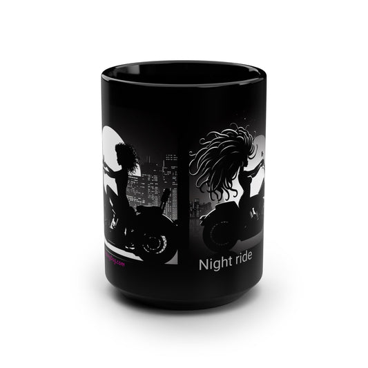 Girl Night ride Motorcycle 15oz Coffee Mug